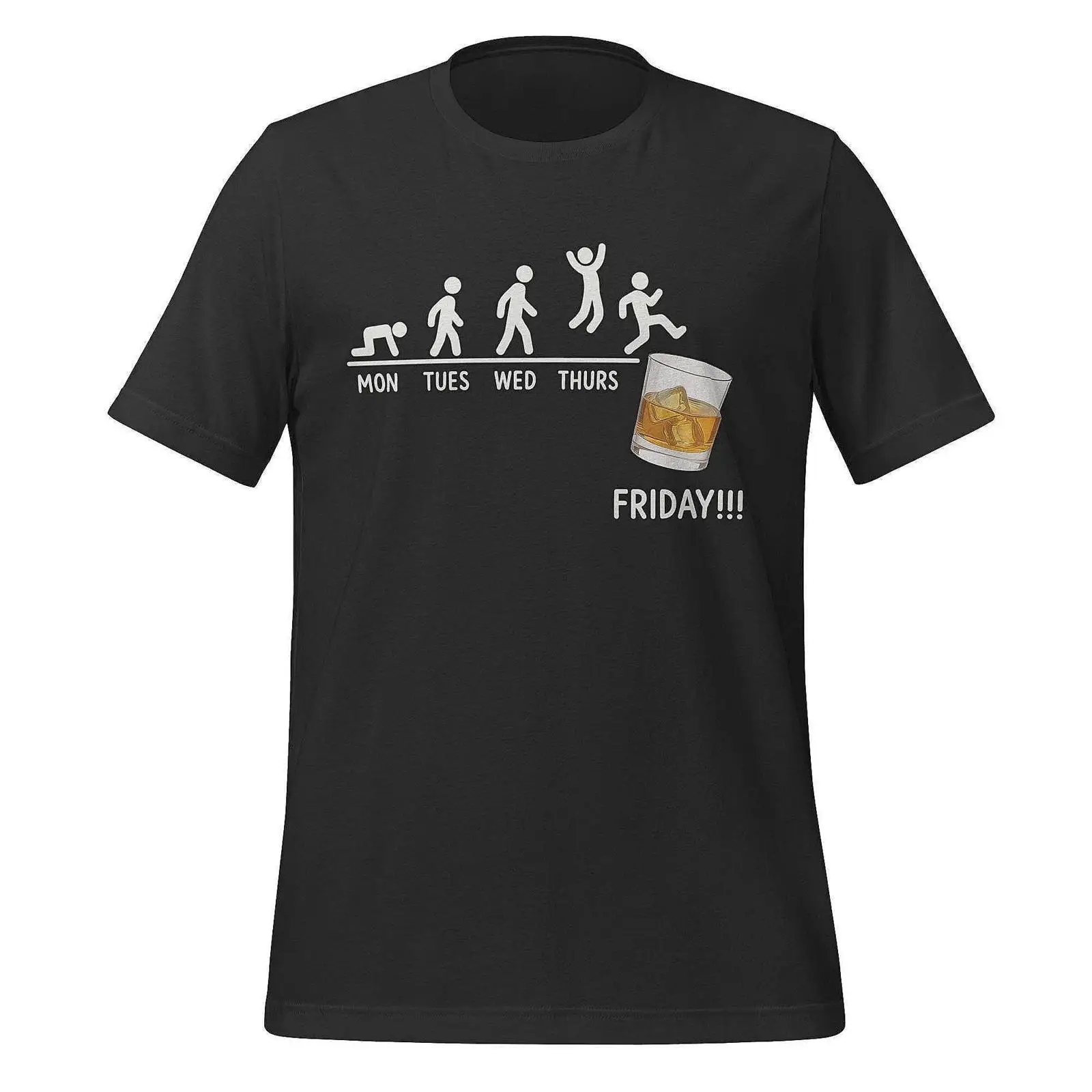 Men'S Fashion Evolution - Whisky Lover T Shirt Funny Friday