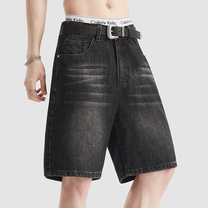 Men'S Fashion Jeans - Summer Thin Black Denim Shorts Men's