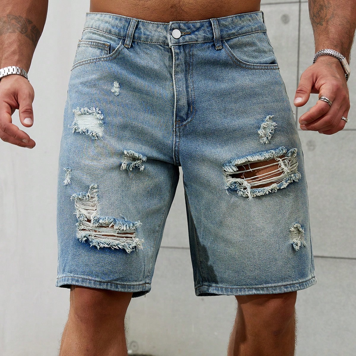 Men'S Fashion Jeans - New Fashion Mens Ripped Short Jeans