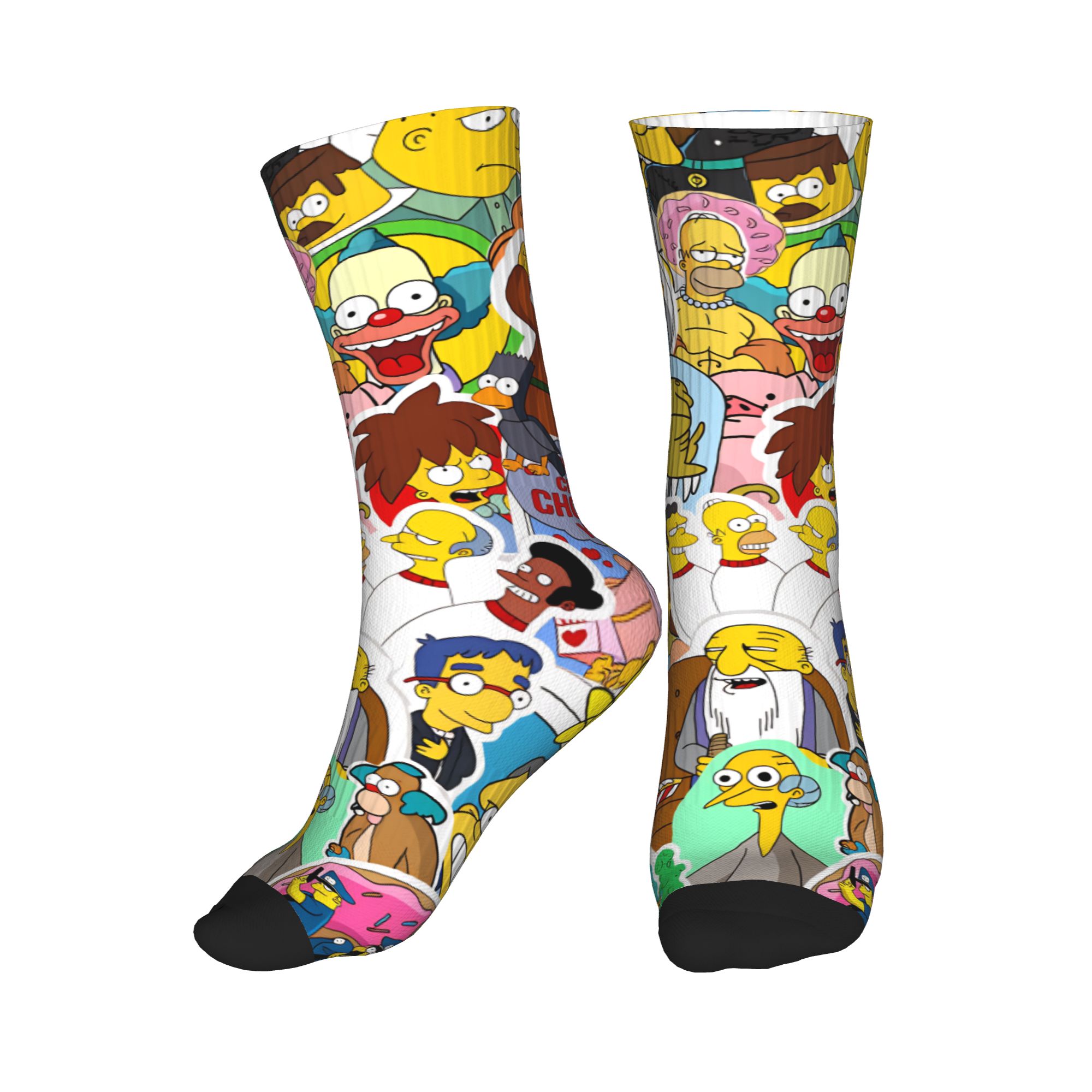 Men'S Fashion Youtube - Funny S-Simpsons All Characters Collage Socks