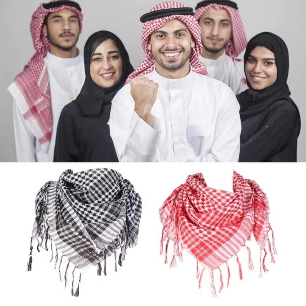 Men'S Fashion Head Scarf - Arabic Scarf Large Arab Shemagh Headscarf
