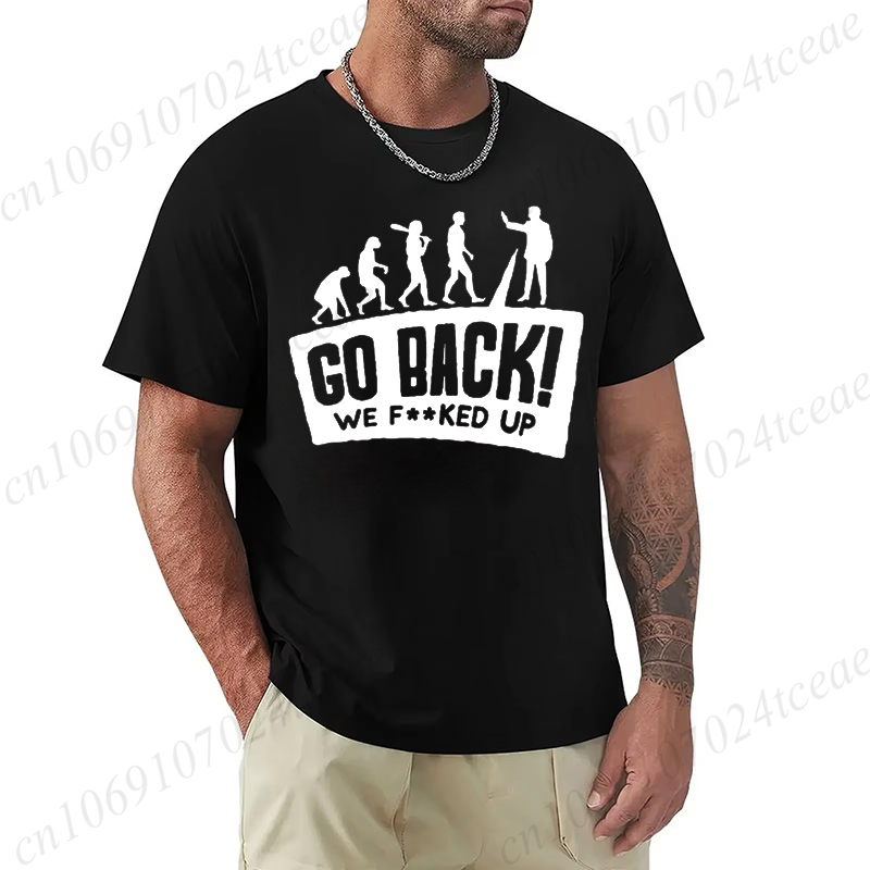 Men'S Fashion Evolution - Asian Size Evolution Themed Humor Print