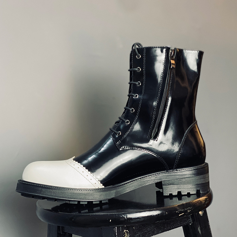 Men Black‑White Patent Leather - Mens Fashion Caps recension och pris