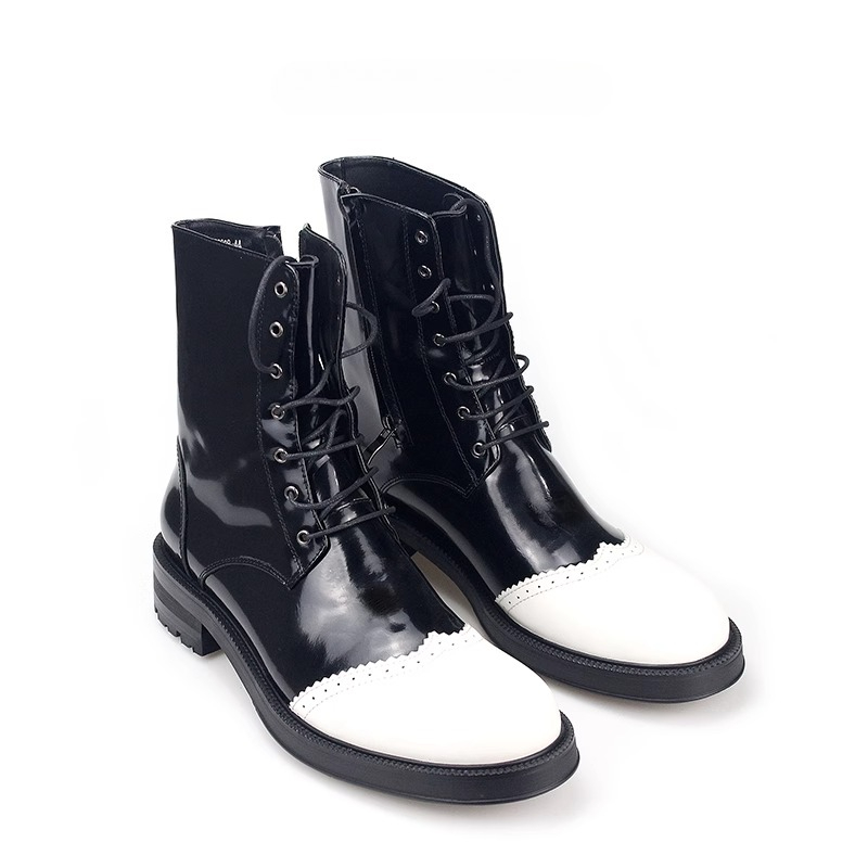 Men Black‑White Patent Leather - Mens Fashion Caps recension och pris