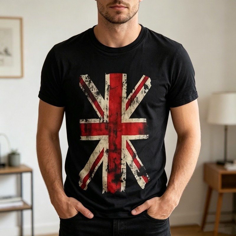 Union Jack Graphic Tshirt Vint - Men'S Fashion Uk recension och pris