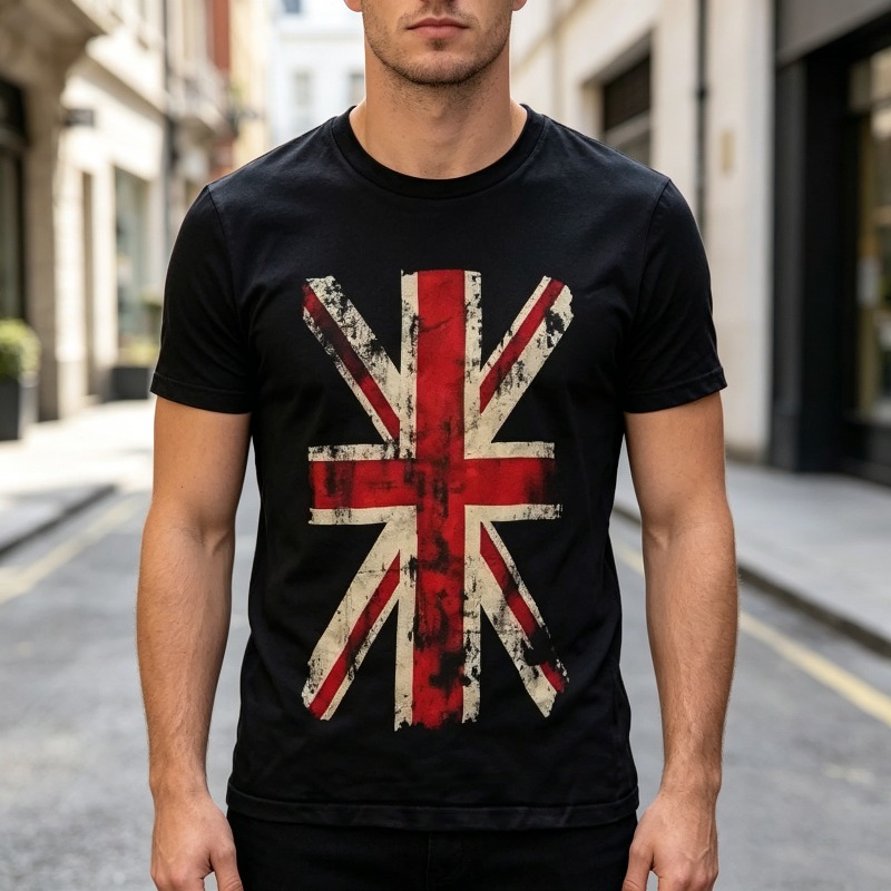 Union Jack Graphic Tshirt Vint - Men'S Fashion Uk recension och pris