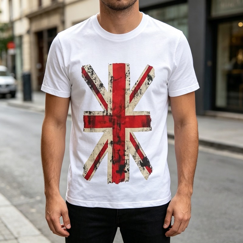 Union Jack Graphic Tshirt Vint - Men'S Fashion Uk recension och pris