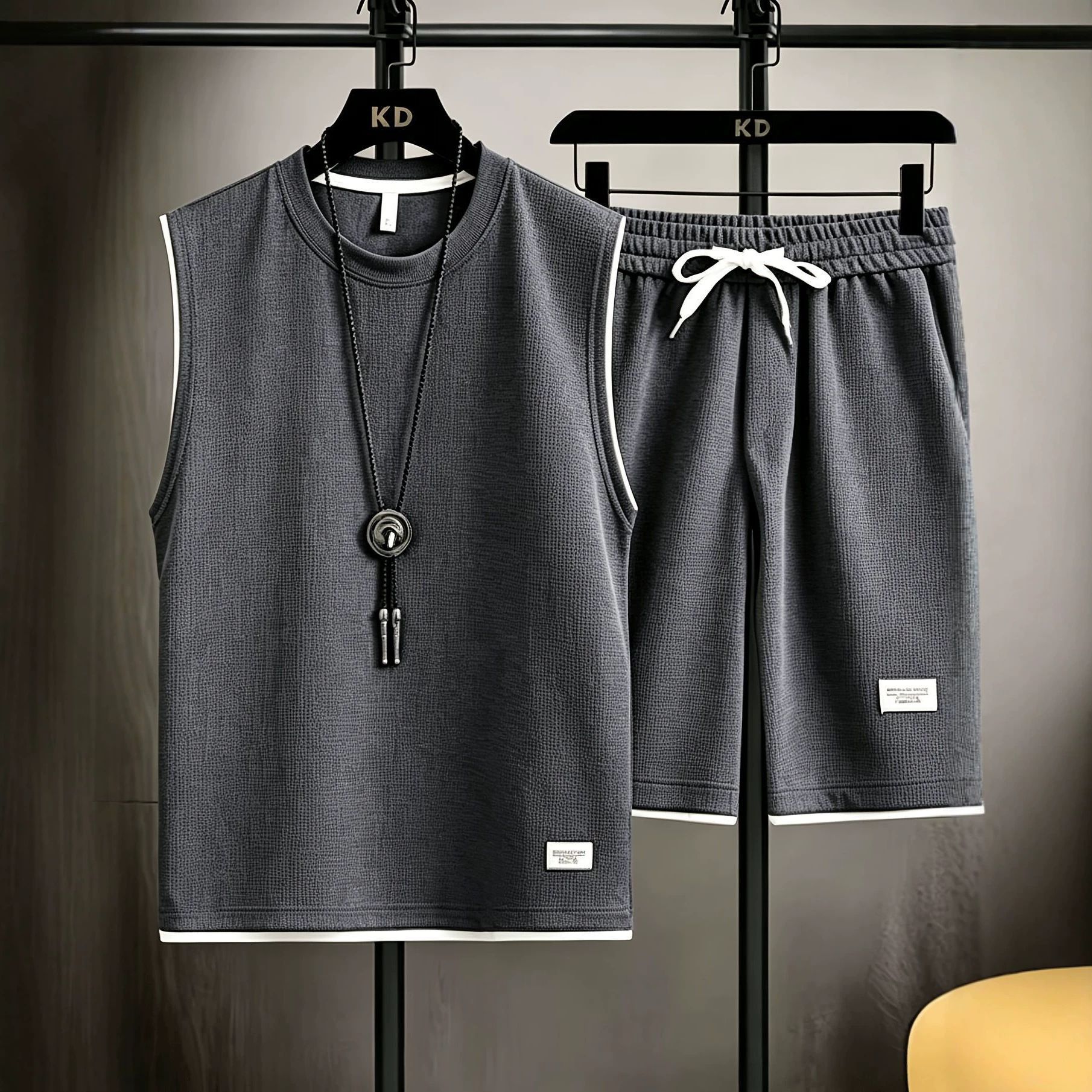 Summer men's vest sets high qu - Mens Fashion Vest recension och pris
