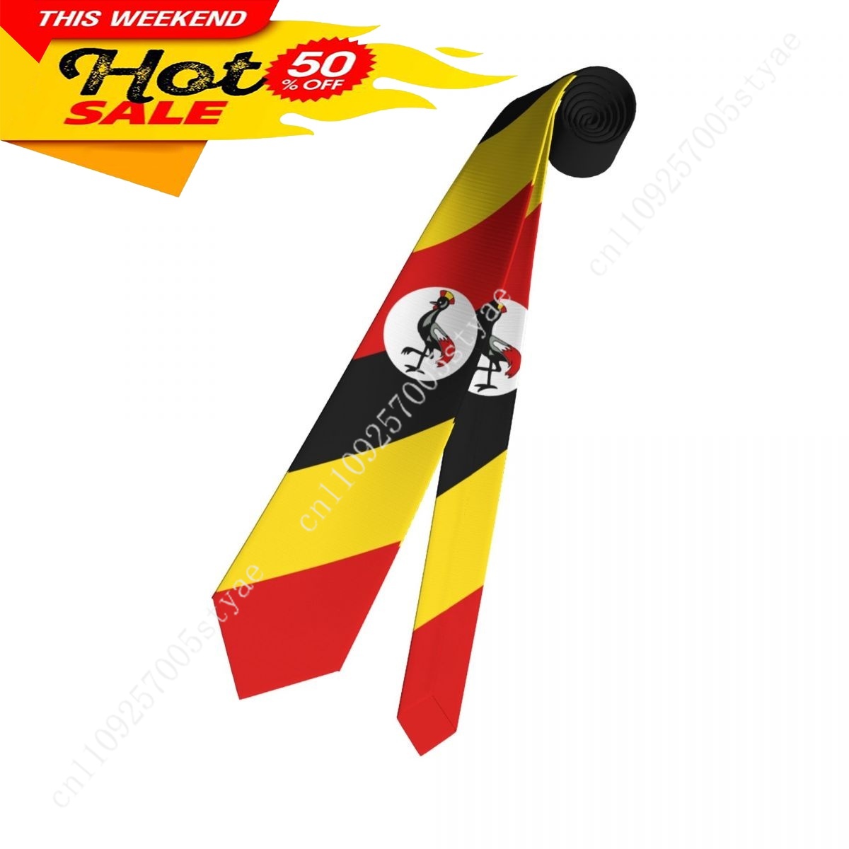 Uganda Flag Tie Emblem Necktie - Men Fashion Uganda recension och pris