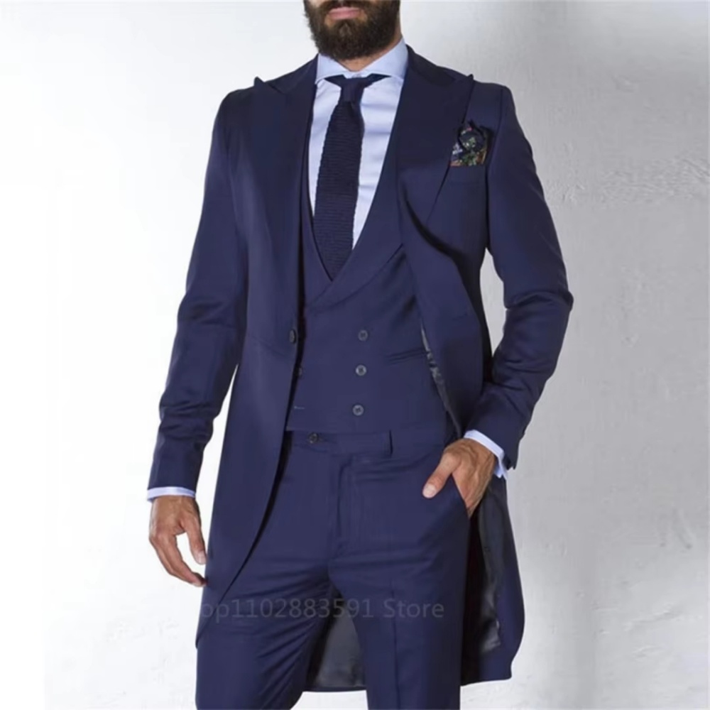 3 Pieces Men's Tailcoat Tuxedo - Mens Fashion Trajes recension och pris