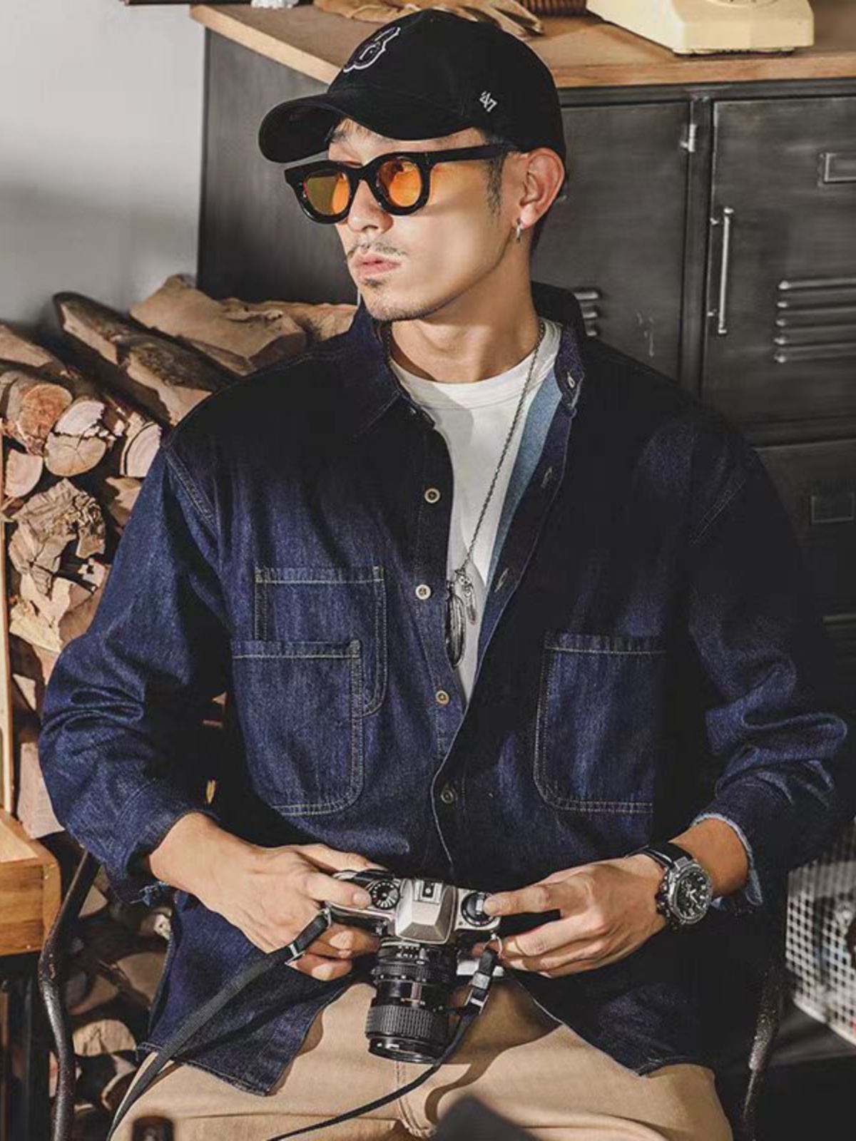 Mens American Retro Denim Jack - Mens Fashion Denim Jacket recension och pris