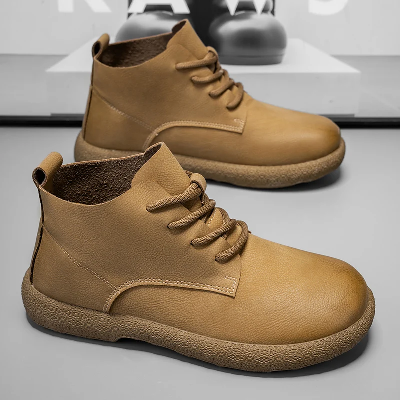 Men Ankle Boots Brown Short Bo - Men'S Fashion For 45 Years Old recension och pris