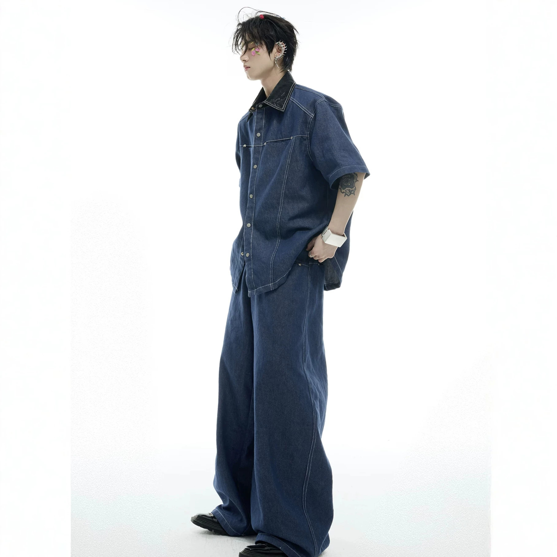 Summer Men's Denim Matching Se - Men'S Fashion Jeans recension och pris