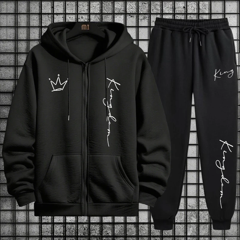 King Letter Print Hoodie and S - Quality Men'S Fashion recension och pris