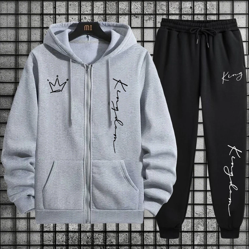King Letter Print Hoodie and S - Quality Men'S Fashion recension och pris