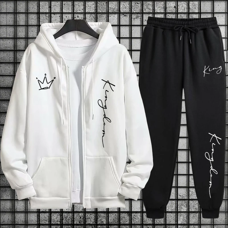 King Letter Print Hoodie and S - Quality Men'S Fashion recension och pris