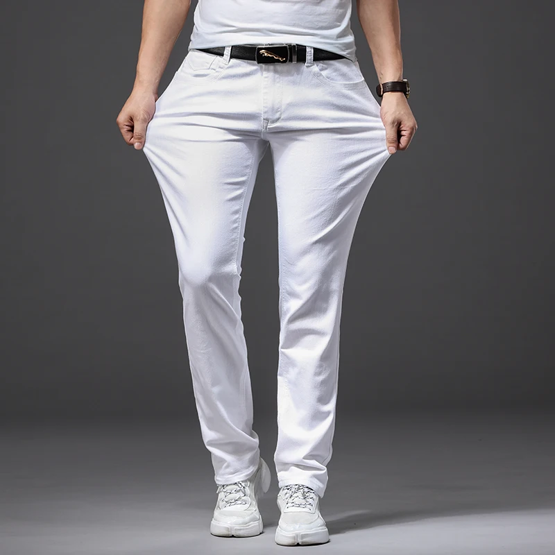 Men Slim White Jeans New Elast - Men'S Fashion Nova Jeans recension och pris