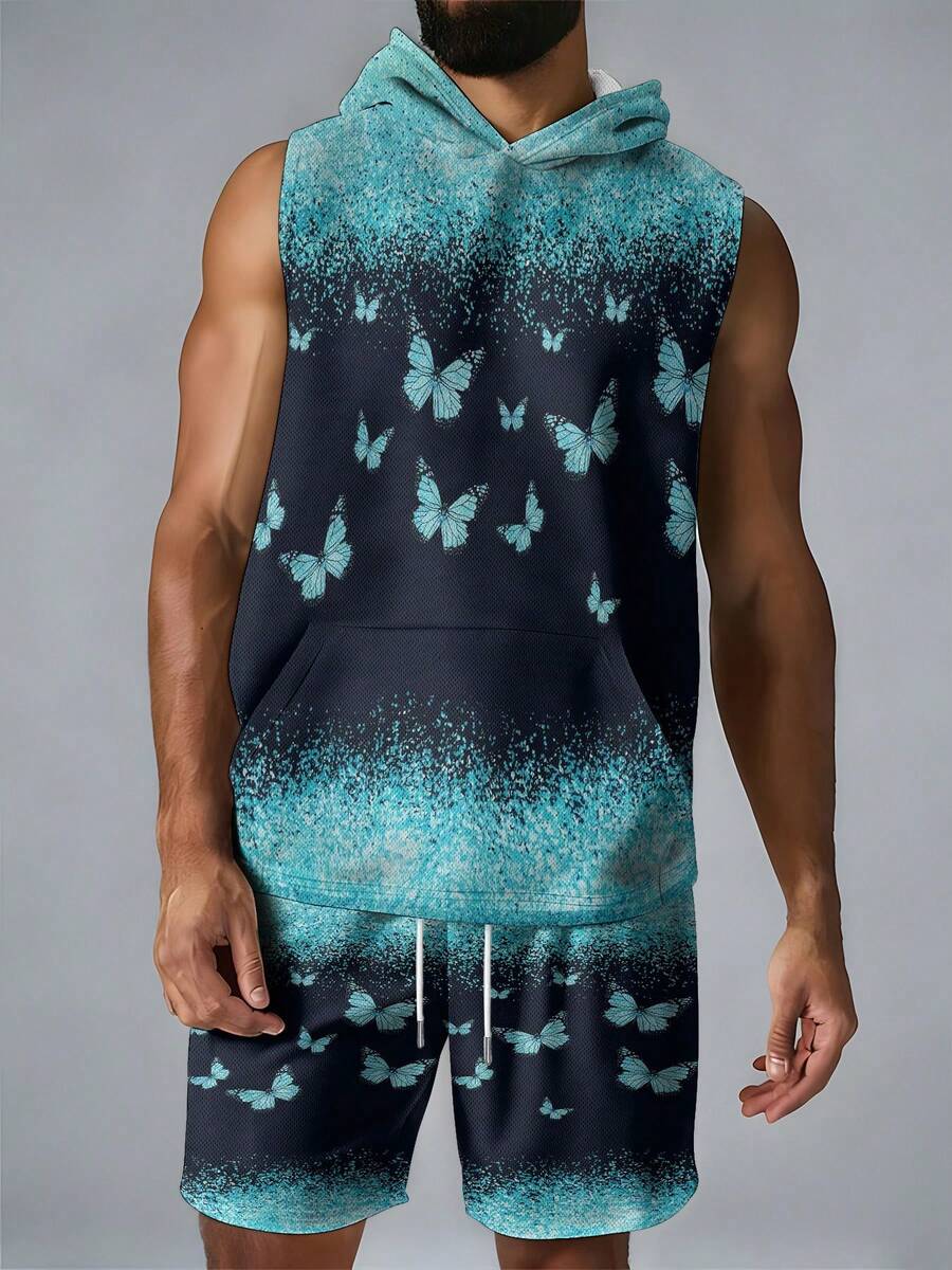 Men's Hooded Vest And Beach Sh - Mens Fashion Vest recension och pris