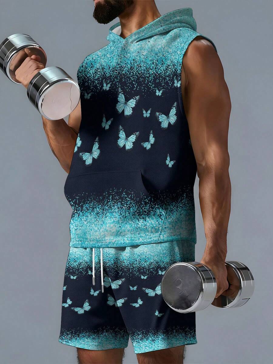 Men's Hooded Vest And Beach Sh - Mens Fashion Vest recension och pris