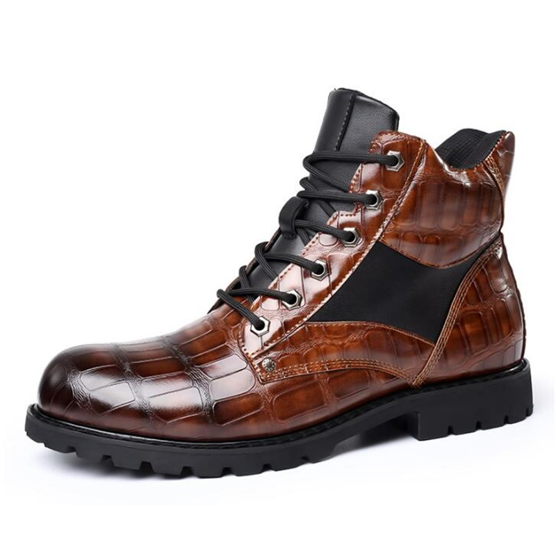 Luxury Brand Men Boots Grid Pa - Mens Fashion Zapatos recension och pris