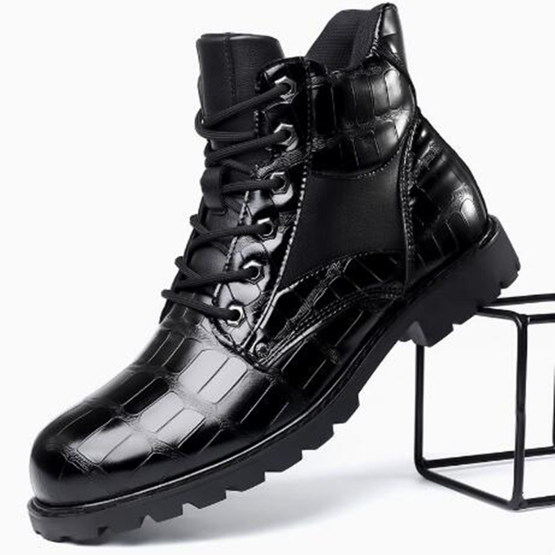 Luxury Brand Men Boots Grid Pa - Mens Fashion Zapatos recension och pris
