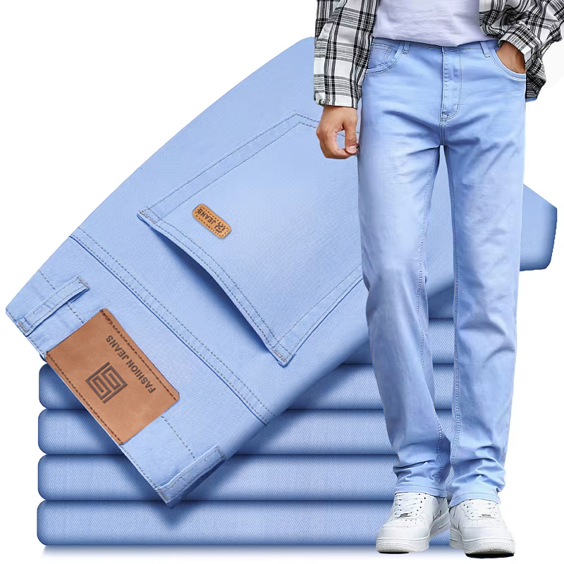 2025 Summer New Men's Light Bl - Men'S Fashion Nova Jeans recension och pris