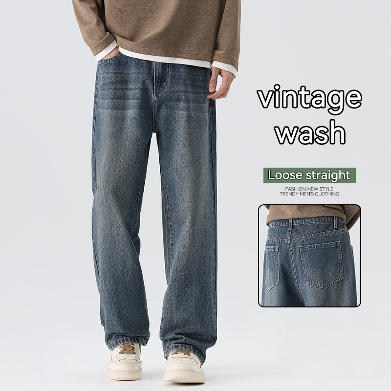 Vintage Wash Jeans Men's Autum - Men'S Fashion Nova Jeans recension och pris