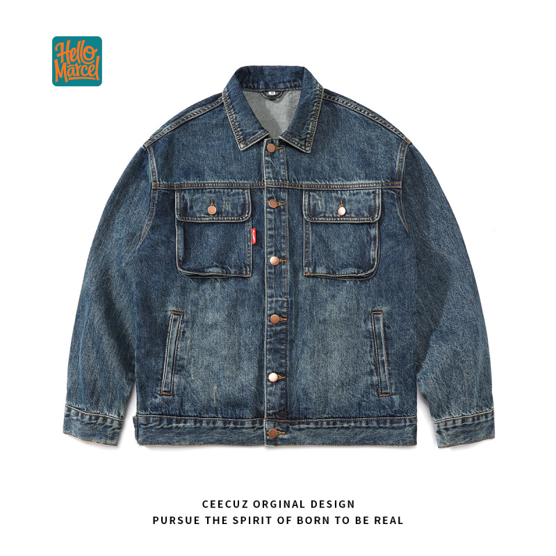 HELLOMARCEL EU US Size Luxury  - Mens Fashion Denim Jacket recension och pris