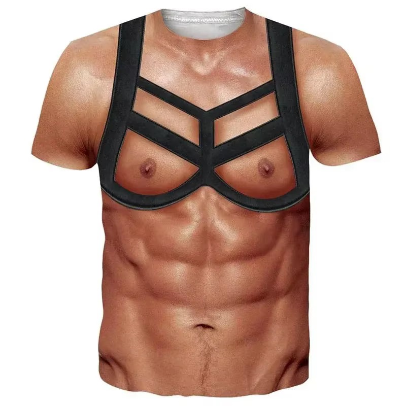 2026 Funny Muscle Body 3D Prin - Muscle Tee Workout recension och pris