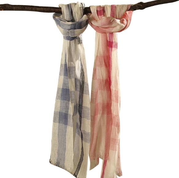 100% Linen Plaid Contrast Tass - Men'S Fashion Head Scarf recension och pris