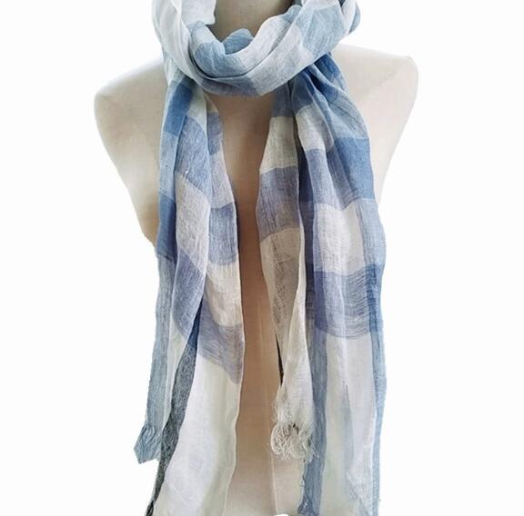 100% Linen Plaid Contrast Tass - Men'S Fashion Head Scarf recension och pris