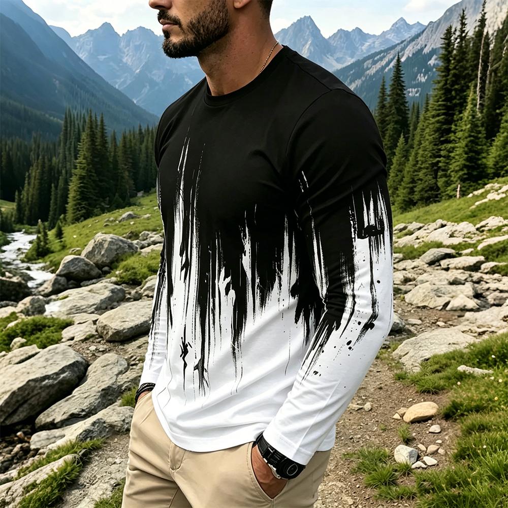 Men's Gradient Ink Splash Long - Men'S Spring Fashion recension och pris